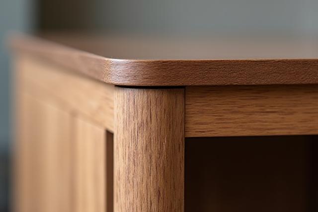 Nærbilde av håndlagde møbler med fokus på materialdetaljer og tekstur
